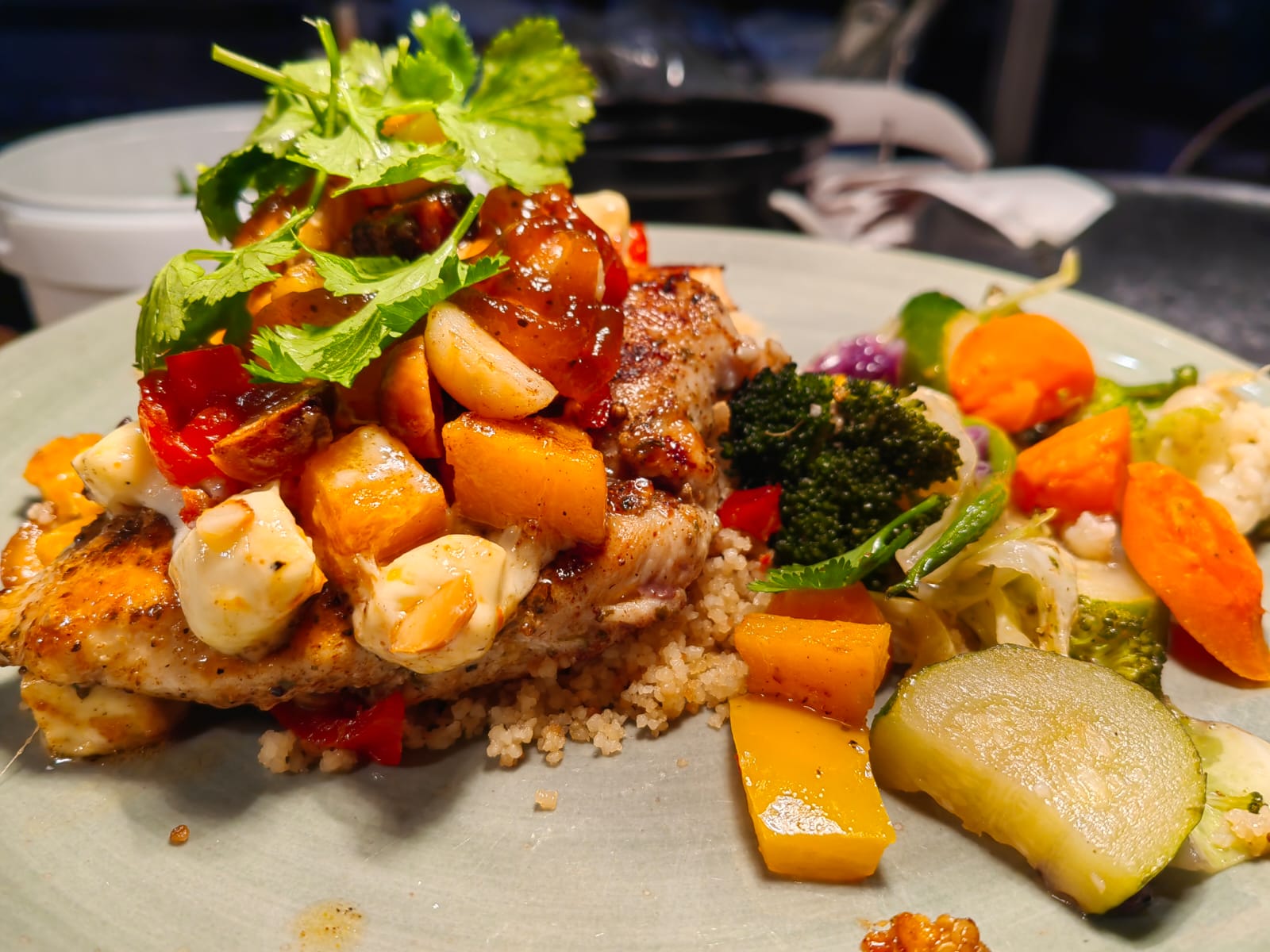Morrocan Chicken Stack at the Girls Restaurant in Wilderness