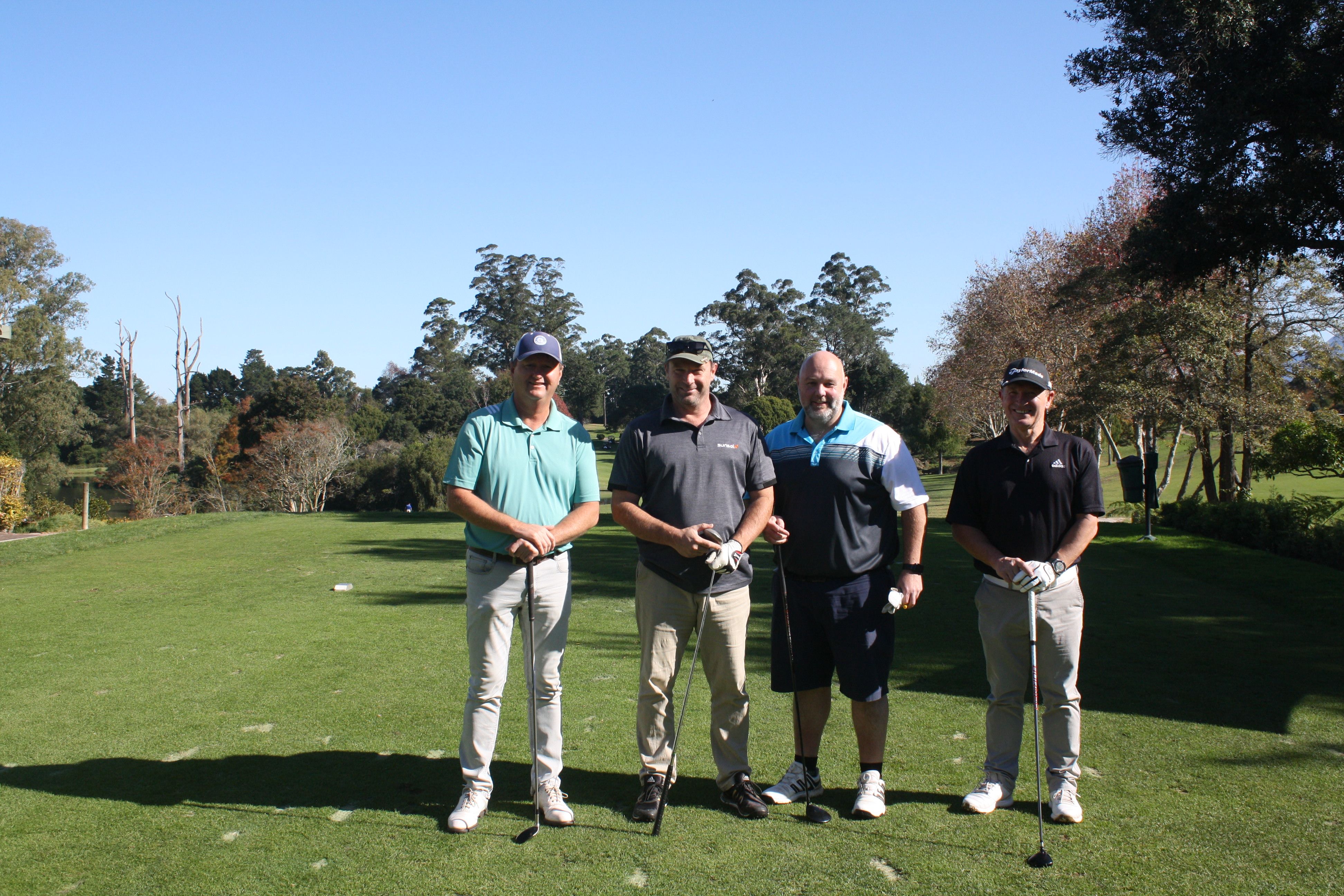 Happy Golfers enjoying the winter sunshine at the GARDAG Golf Fundraising event held at the George Golf Club