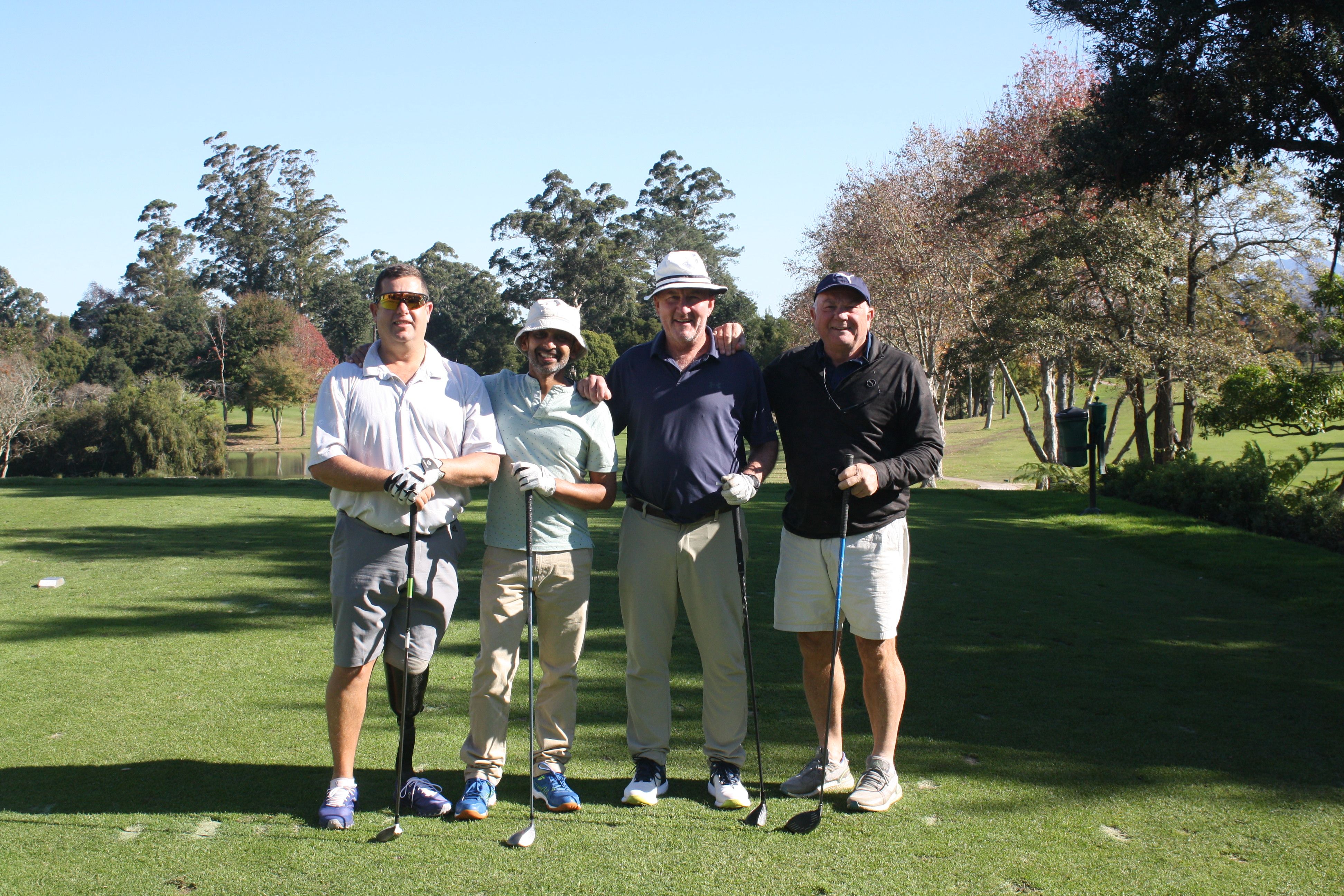 Happy Golfers enjoying the winter sunshine at the GARDAG Golf Fundraising event held at the George Golf Club