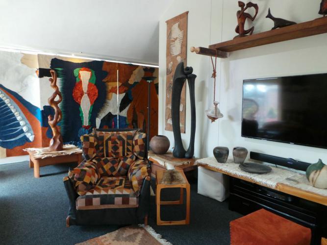 Beatrix Bosch, renowned Garden Route leather artist retired to George following a 40 year art career from her home in Wilderness