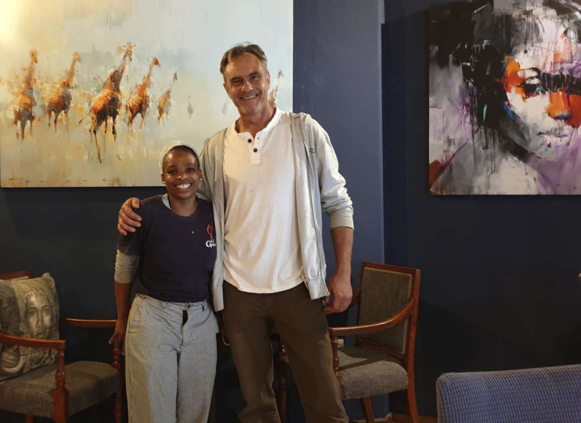 Peter Pharoah's art is featured at The Girls estaurant in Wilderness